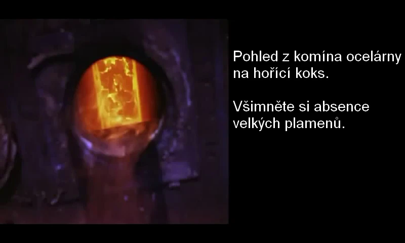 hořící koks